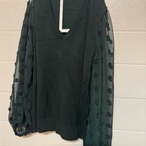 Adrianna Papell Dark Green Sweater
